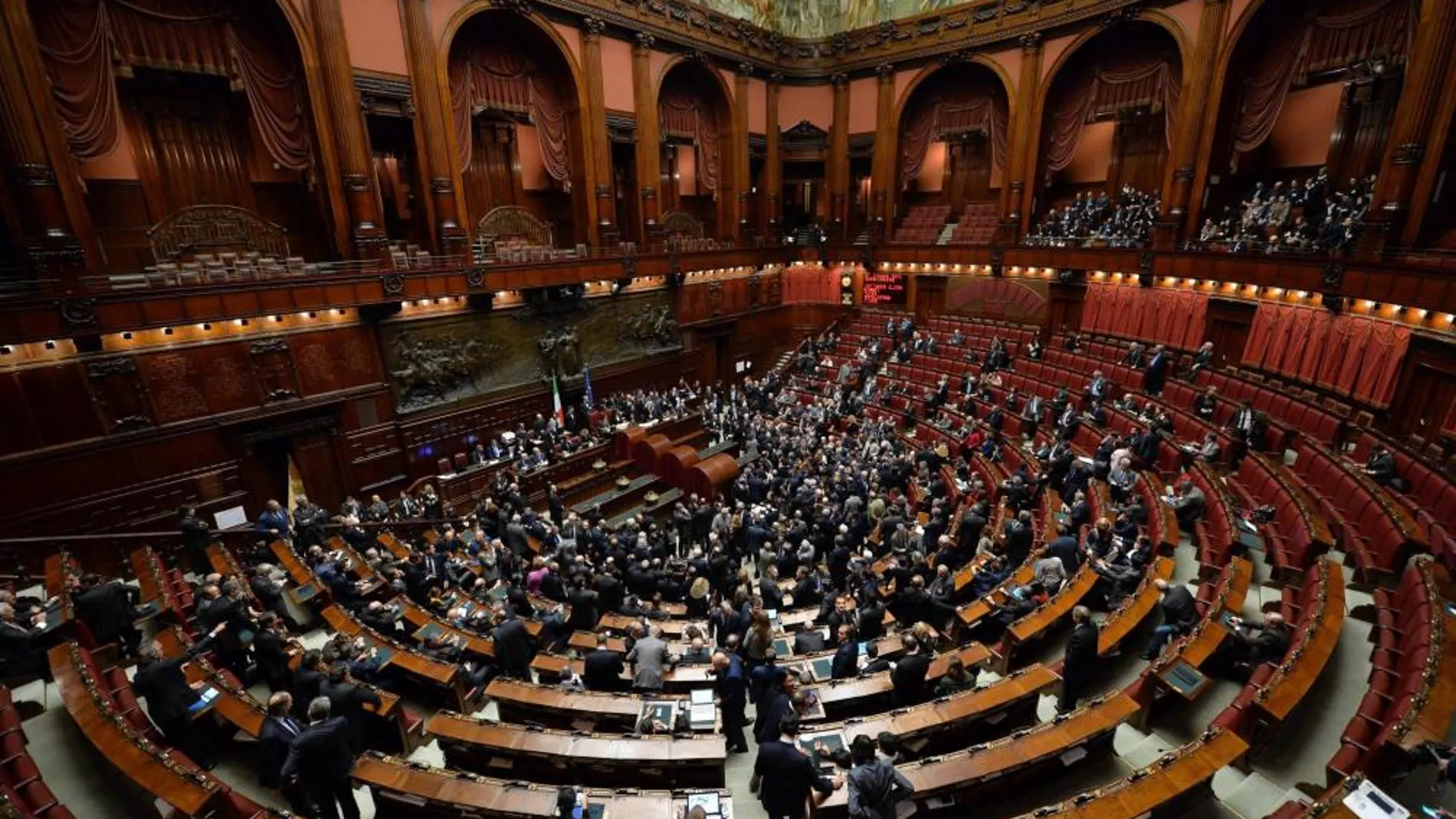 Vista general del Parlamento italiano, donde se celebraba la votación para elegir al nuevo presidente.