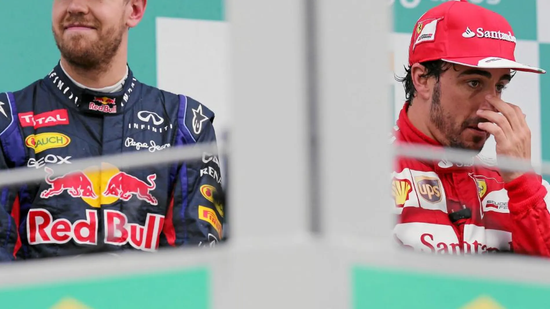 Vettel y Alonso volvieron a compartir podio en el Gran Premio de Brasil. El alemán logró su novena victoria consecutiva