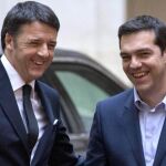 Matteo Renzi recibe a Alexis Tsipras
