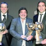 Mendes, Maradona y Falcao en la gala de los Globe Soccer