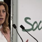 Susana Díaz, durante su intervención en la reunión que celebro en Sevilla la Interparlamentaria de los socialistas andaluces.