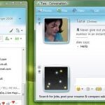 Interfaz de Messenger en el año 2010