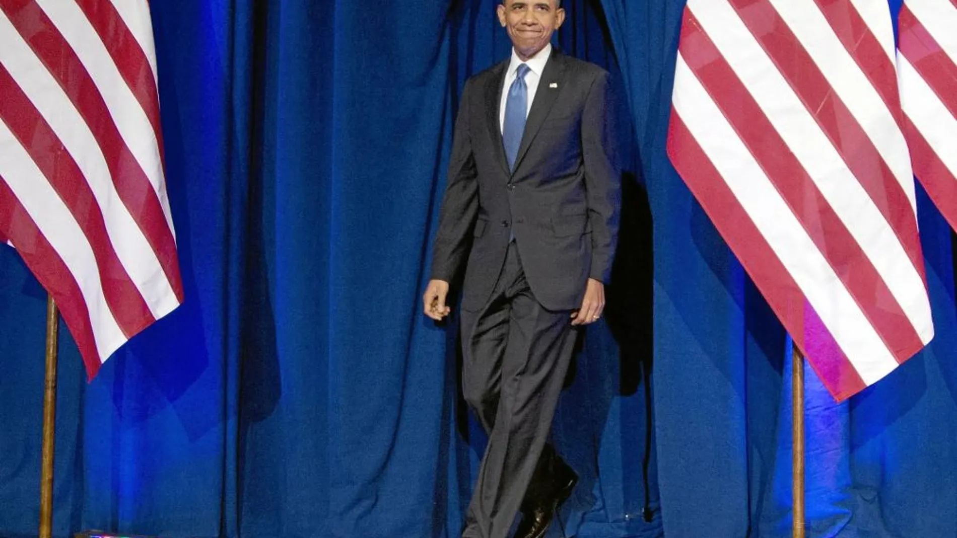 El presidente Barack Obama a su llegada al departamento de Justicia de EE UU, ayer, en Washington, para dar su discurso