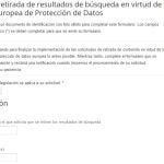 20 peticiones por minuto para borrarse de Google