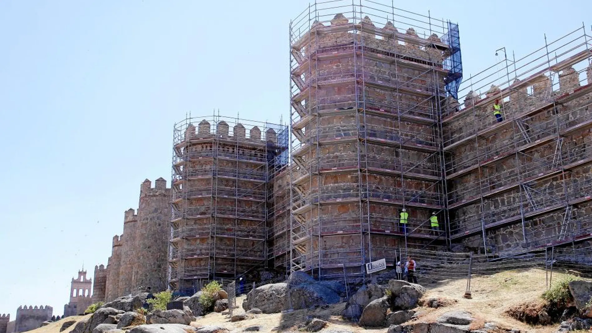 Trabajos de restauración de la Muralla de Ávila