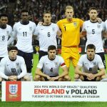 Los jugadores de la selección inglesa, el pasado mes de octubre antes del encuentro disputado frente a Polonia en la fase previa al Mundial.