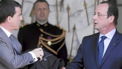 Manuel Valls y François Hollande, en el Elíseo el pasado día 23