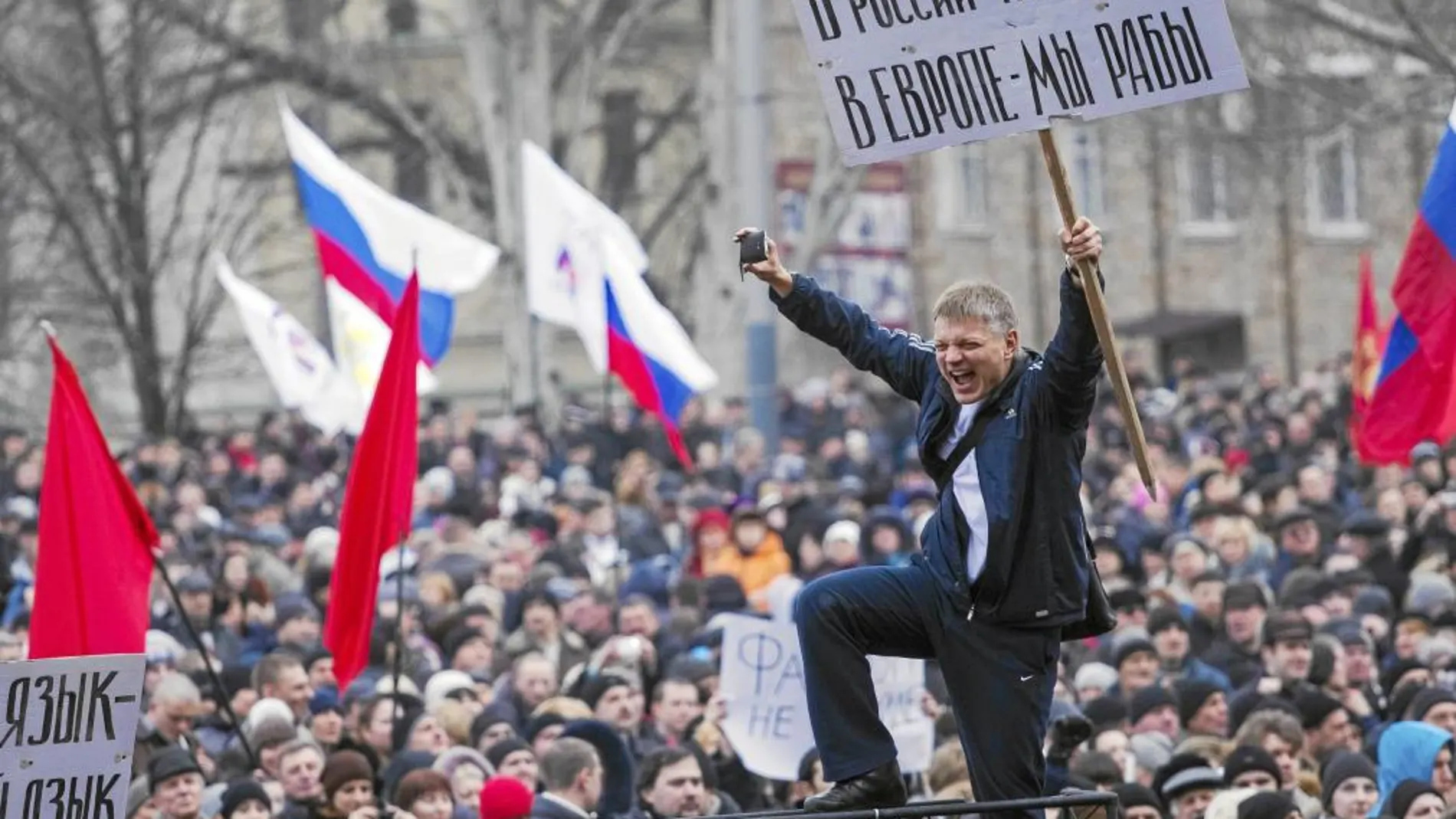 FIEBRE PRORRUSA en Donetsk se pidió la integración a Moscú