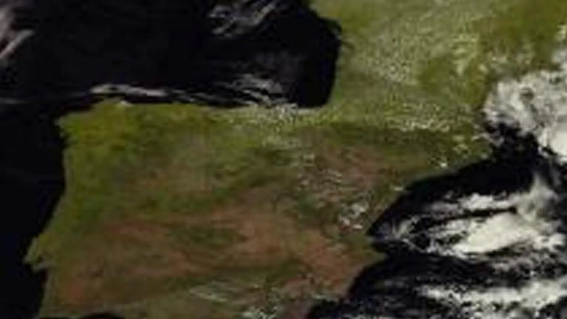 Imagen tomada por el satélite Meteosat para la Agencia Estatal de Meteorología con previsiones para mañana, lunes