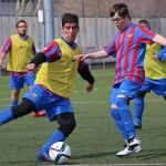 Imagen de uno de los entrenamientos de la Escuela de Fútbol EDI del Levante