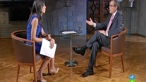 El presidente catalán, Artur Mas, entrevistado por Ana Pastor en La Sexta