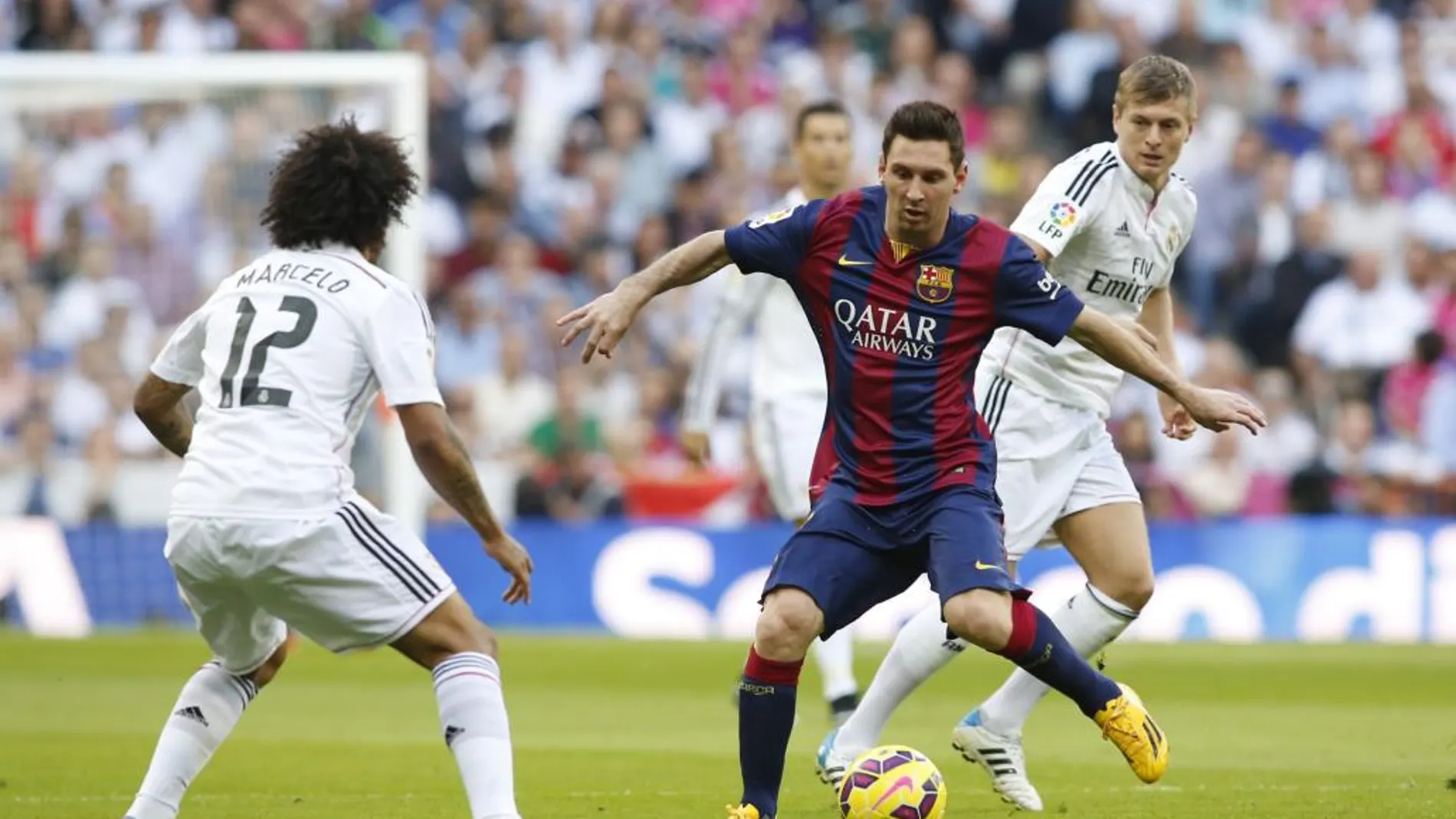 Imagen del clásico de la primera vuelta en el Bernabéu.