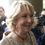 Esperanza Aguirre, a su llegada a los Juzgados de Plaza de Castilla para declarar como imputada ante el juez