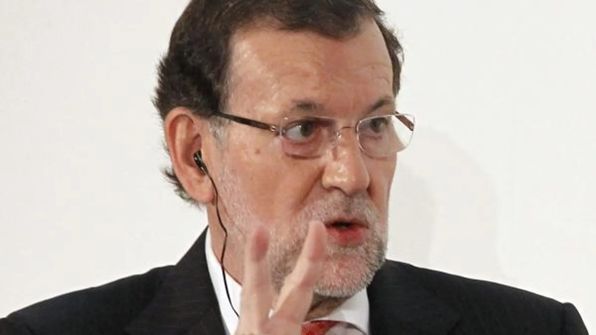 El presidente del Gobierno, Mariano Rajoy, hoy