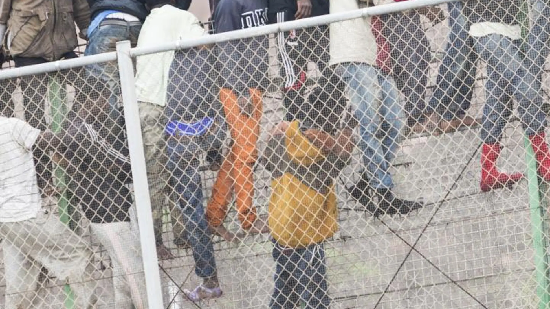 Unos 500 inmigrantes intentan saltar la valla de Melilla