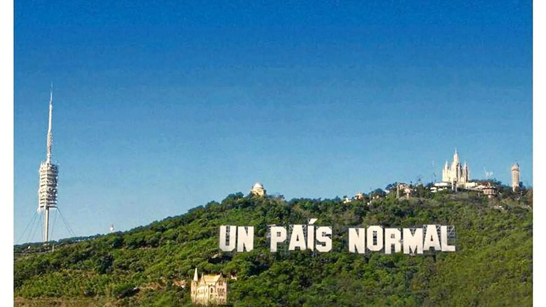 La ANC lanzó una campaña inspirada en Hollywood a favor del «sí» con la montaña de Collserola como telón de fondo