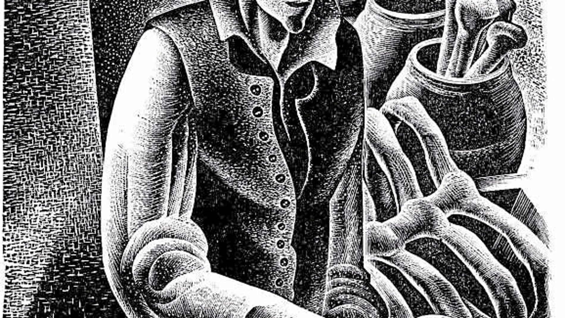 EL MODERNO PROMETEO. Una de las ilustraciones que Lynd Ward ha creado para acompañar el relato que Mary Shelley escribió a orillas del lago Lemán