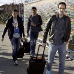 Juanfran Torres, a su llegada a la Ciudad del Fútbol de Las Rozas, donde se han concentrado los jugadores de la selección española.