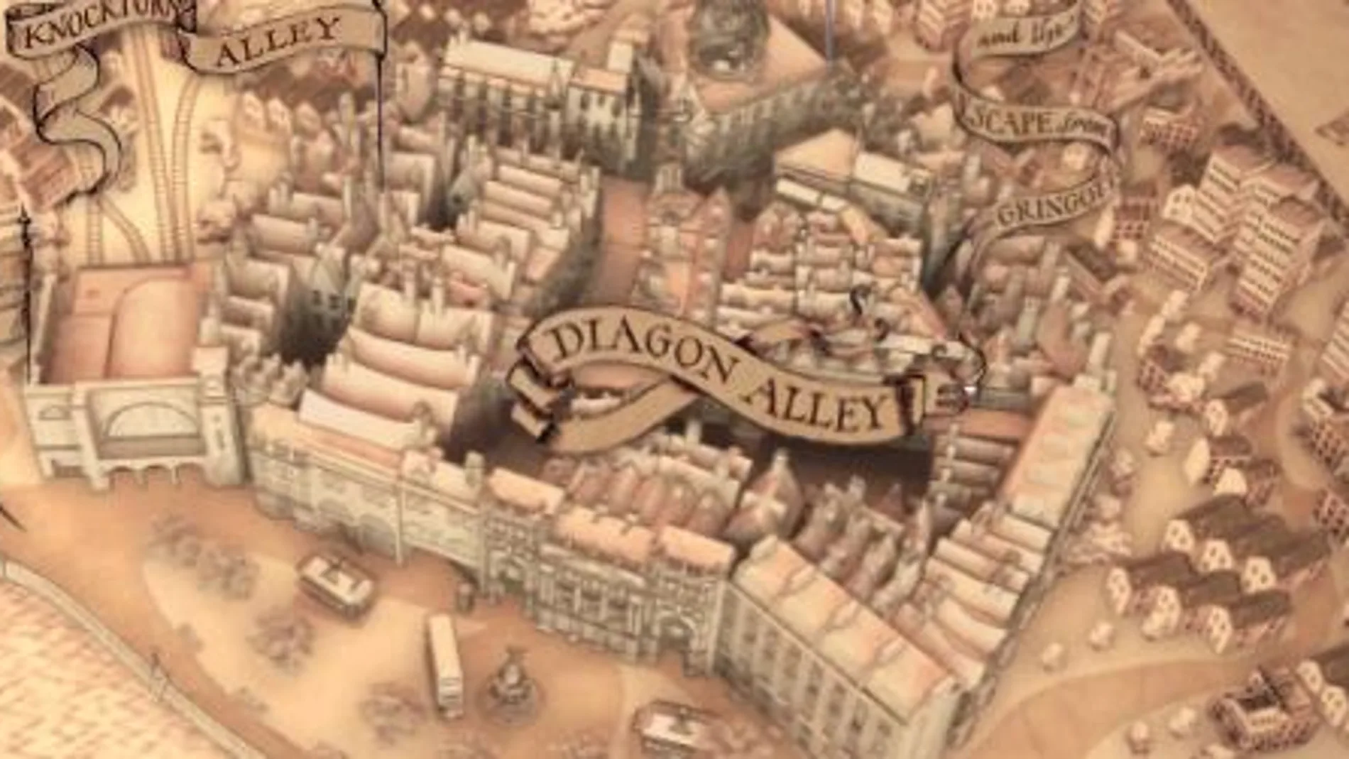 Captura del mapa de Diagon Alley