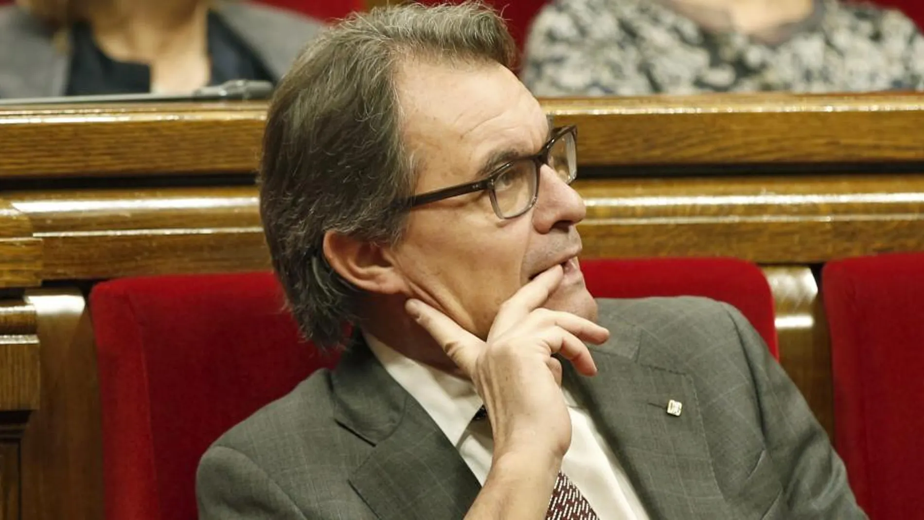 Artur Mas, hoy durante el pleno del Parlament de Cataluña.