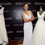 Alba Carrillo durante un acto de la firma «Rosa Clara».