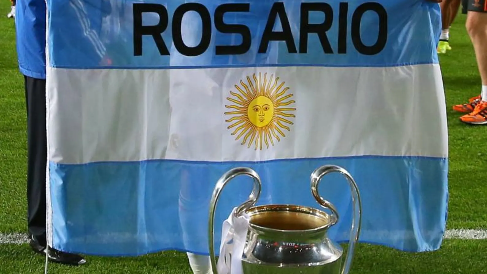 Di María celebra la obtención de la Liga de Campeones el pasado sábado.