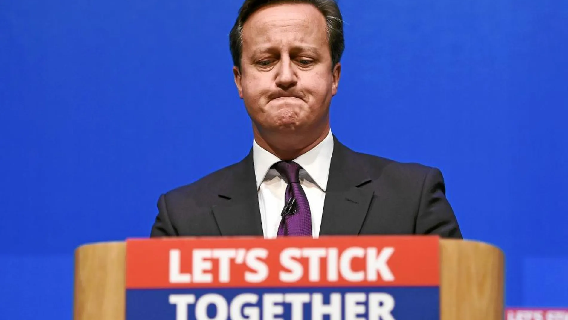 Cameron, durante la campaña contra la independencia de Escocia