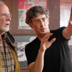 Bruce Dern, junto al director, en un momento del rodaje del filme