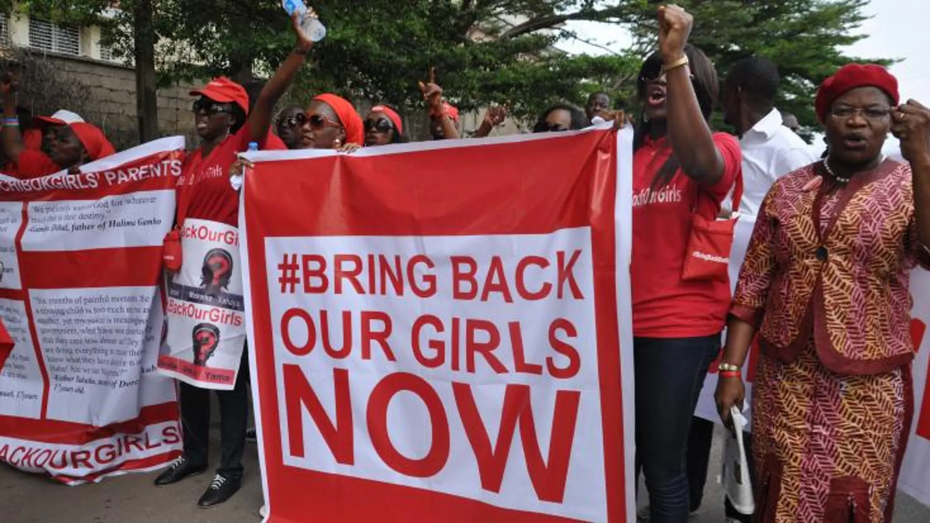 Manifestación a favor del regreso de las niñas secuestradas por Boko Haram.