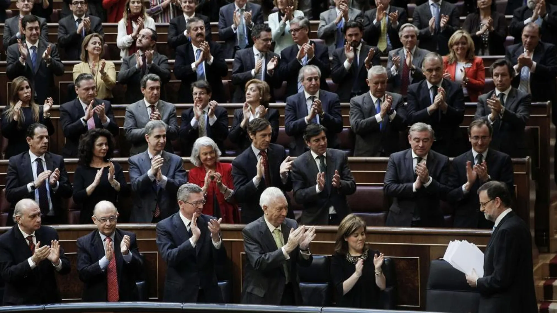 Los diputados del PP aplaudieron 30 veces a Rajoy