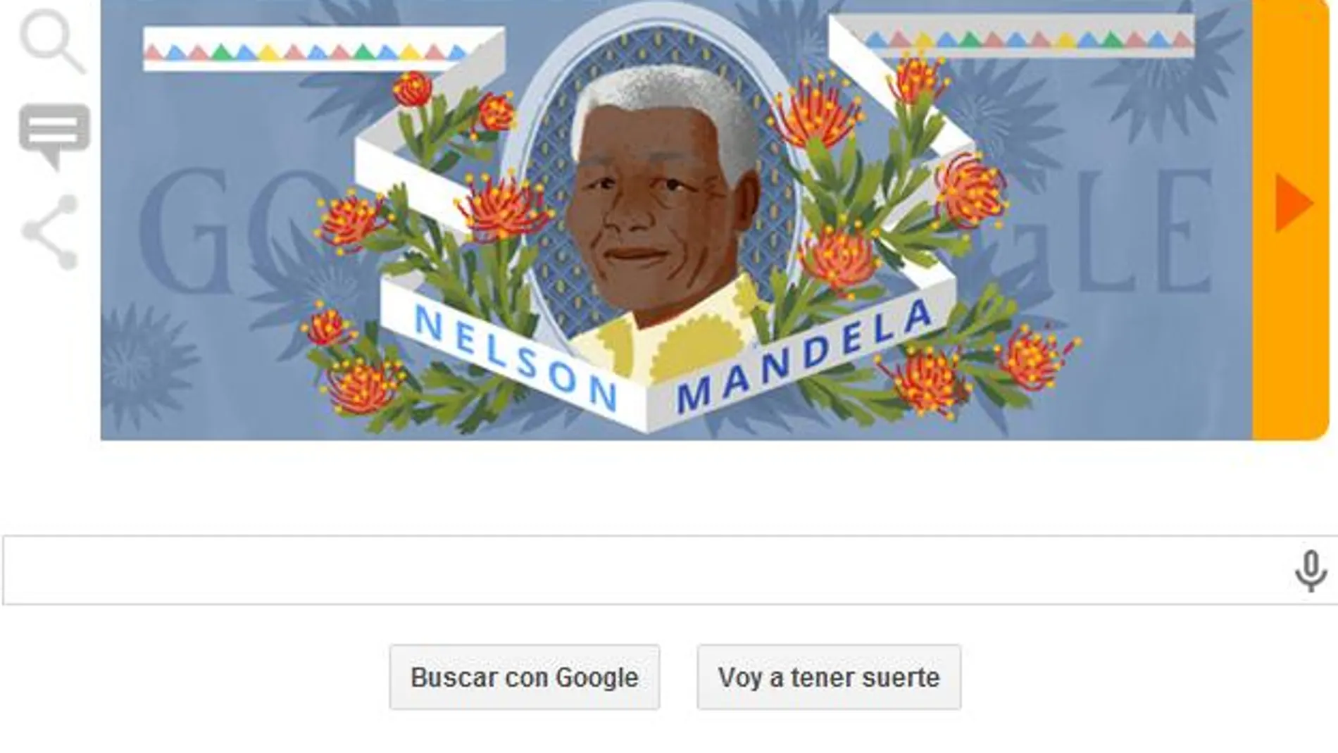 Mandela vuelve a «hablar» en el doodle de Google