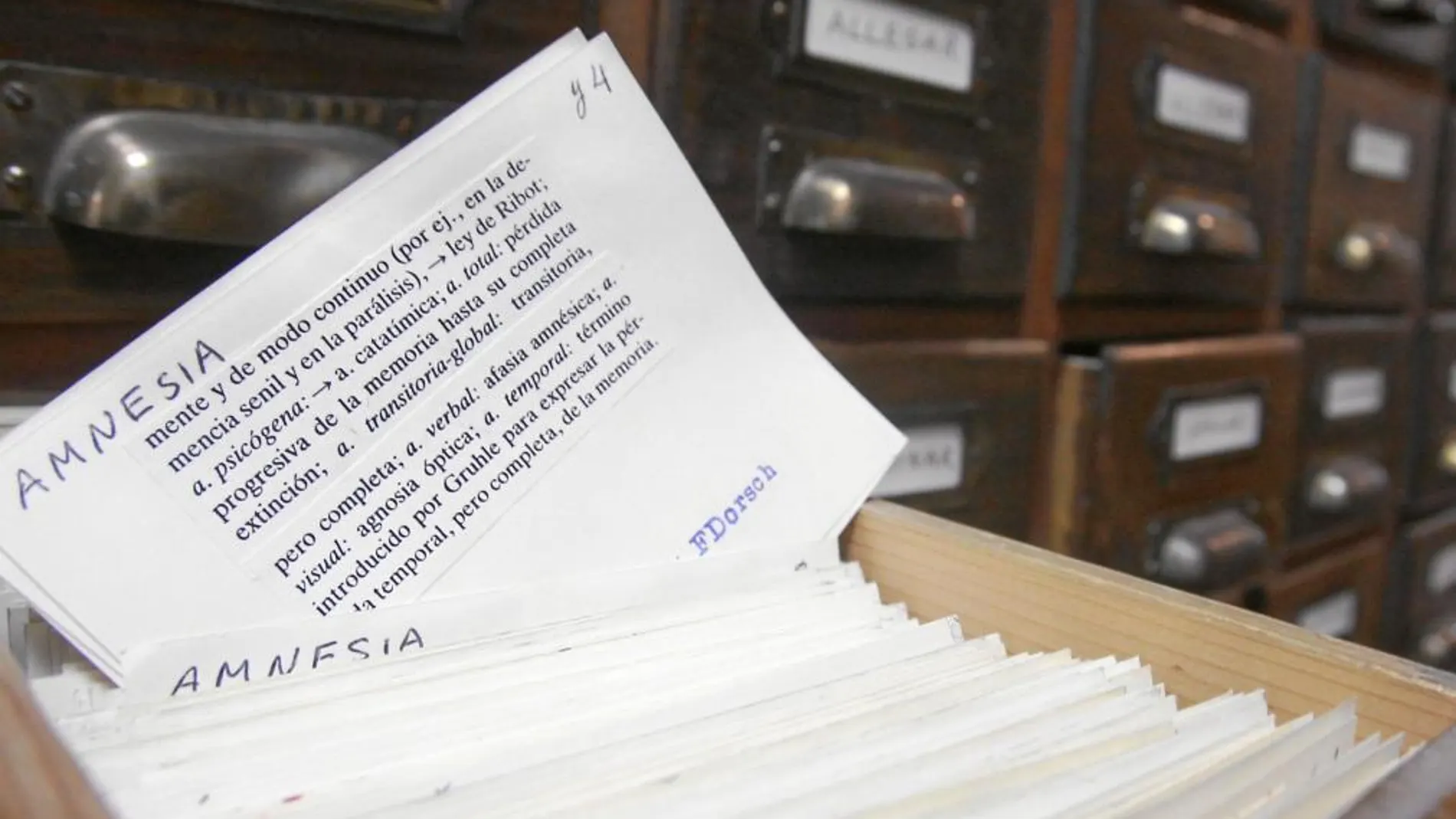 Un fichero antiguo de la Real Academia Española