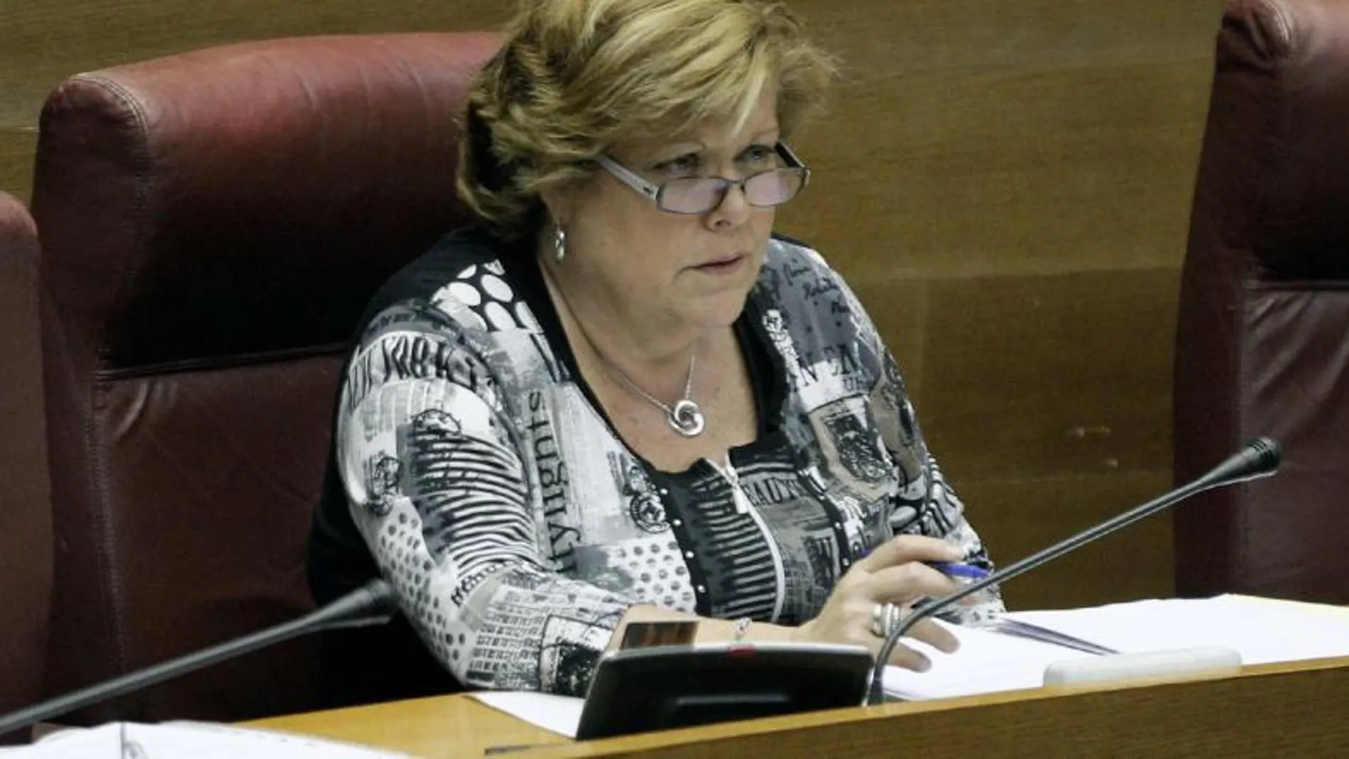 La diputada del PP , expresidenta de Les Corts y alcaldesa de Novelda, Milagrosas Martinez, imputada en el caso Gürtel