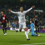 Cristiano Ronaldo celebra el gol ante el Rayo Vallecano