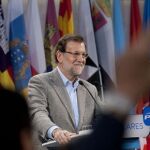 Mariano Rajoy durante su intervención hoy en La Granja de San Ildefonso