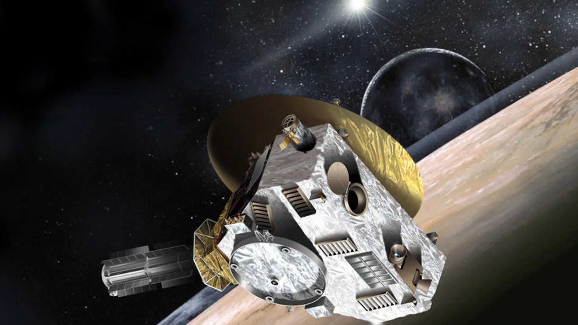 La nave New Horizons investigará Plutón y su luna Carante