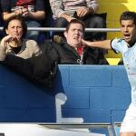 El delantero del Celta de Vigo Manuel Agudo «Nolito» celebra su gol marcado al Levante