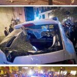 Los radicales atacaron a la Policía y destrozaron mobiliario