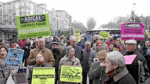 Última manifestación de los preferentistas en Valladolid