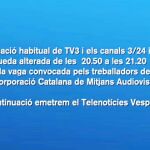 Al programa «La Meva» le precedió el anuncio de la huelga de trabajadores en TV3