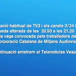  TV3 sustituye el mensaje del Rey por un repaso a 30 años de la cadena