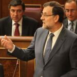 El presidente del Gobierno, Mariano Rajoy, en el Congreso