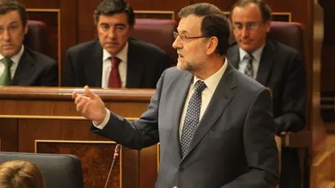 El presidente del Gobierno, Mariano Rajoy, en el Congreso