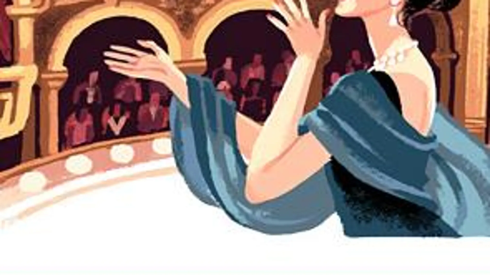 El doodle de Google celebra los 90 años del nacimiento de Maria Callas