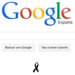 Google homenajea a las víctimas del 11-M con un lazo negro