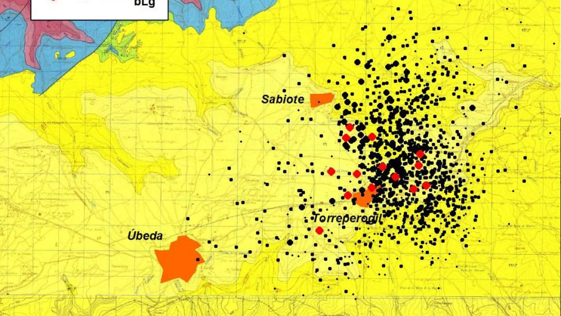 Los 1.164 sismos registrados entre el 20 de octubre de 2012 y el 7 de enero de 2013 (Fuente: IGN)
