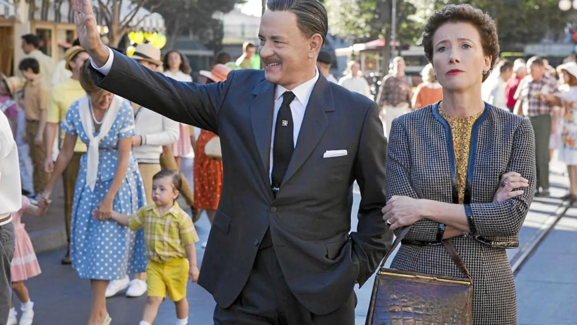 Si hay algo que llamó la atención de Hanks fue «lo buen padre que era Walt» (en la imagen, con su esposa).