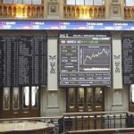 Panel de la bolsa de Madrid