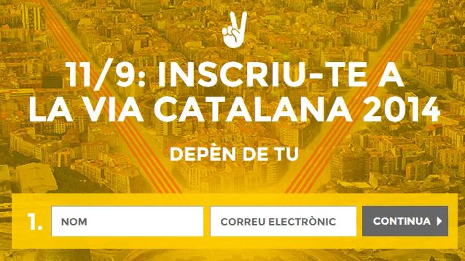 Más de 455.000 inscritos en la Vía Catalana de la próxima Diada