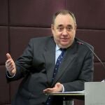 El ministro principal escocés, el nacionalista Alex Salmond, durante su intervención en la Asociación de la Prensa Extranjera